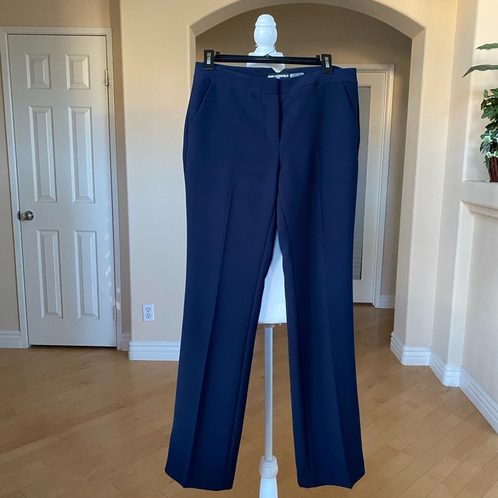 Karl Lagerfeld Navy Blue Women's Dress Pants